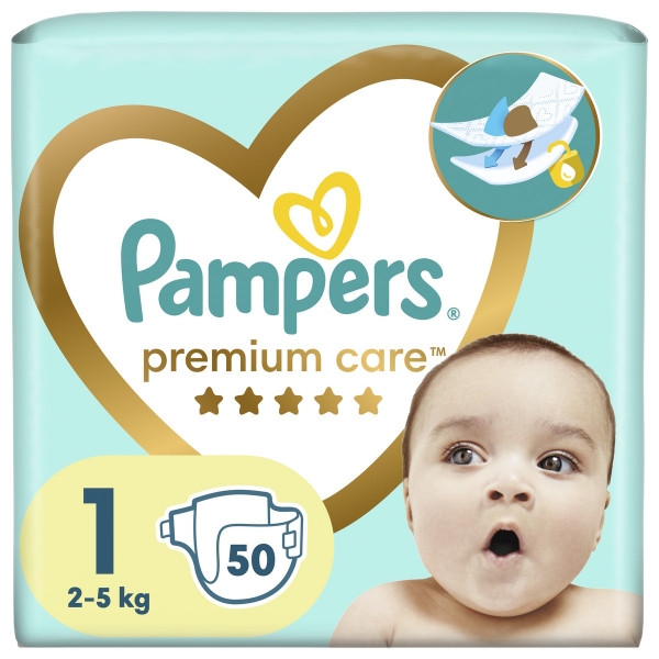 PAMPERS Premium Care Diapers No1 2-5kg 50 pcs