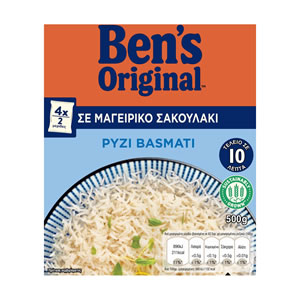 BEN’S ORIGINAL Basmati Rice 10′ 4x125gr