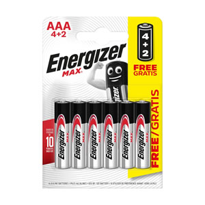ENERGIZER AAA Batteries 6pcs