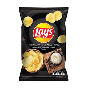 LAY’S Chips with Sour Cream & Black Pepper 130gr